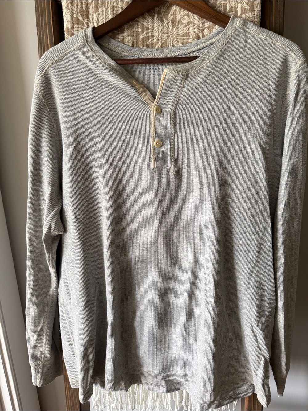 J. Crew Light Gray Long-Sleeve Henley